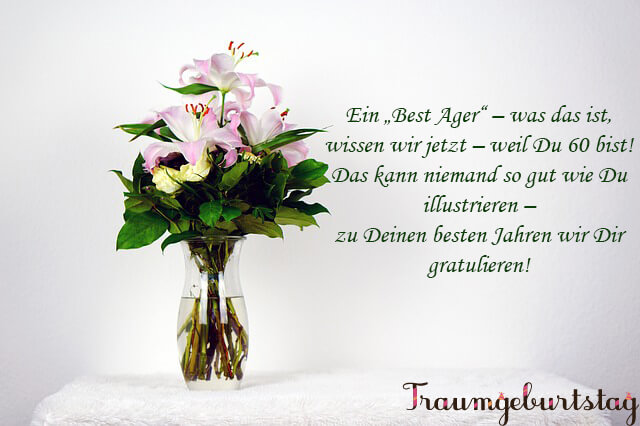 Mit gedicht frauen 60 Gratulation zum