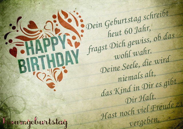 60 Geburtstag Spruche Sketche Und Lieder Zum Geburtstag