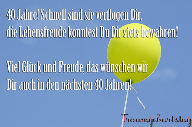 Lll Sprüche Zum 40 Geburtstag Lustig Kurz Und Frech Für