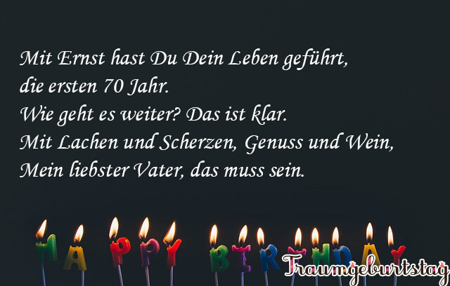 lll 🥇 Sprüche zum 70. Geburtstag Witzig, Kurz und Schön für Frauen